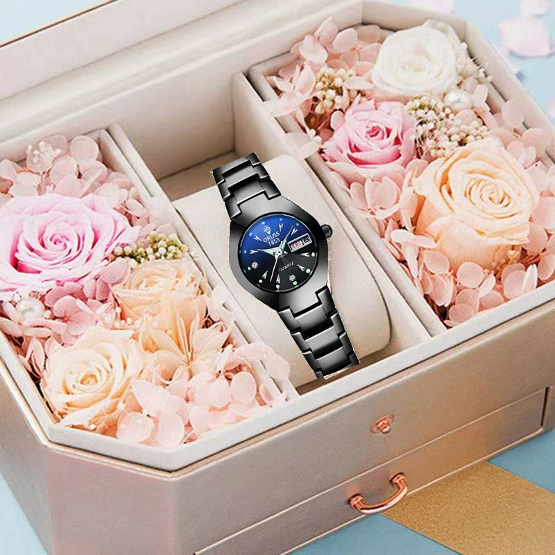 Ladies Alloy Round Dial Luminous Waterproof Leisure Watch - Image 11