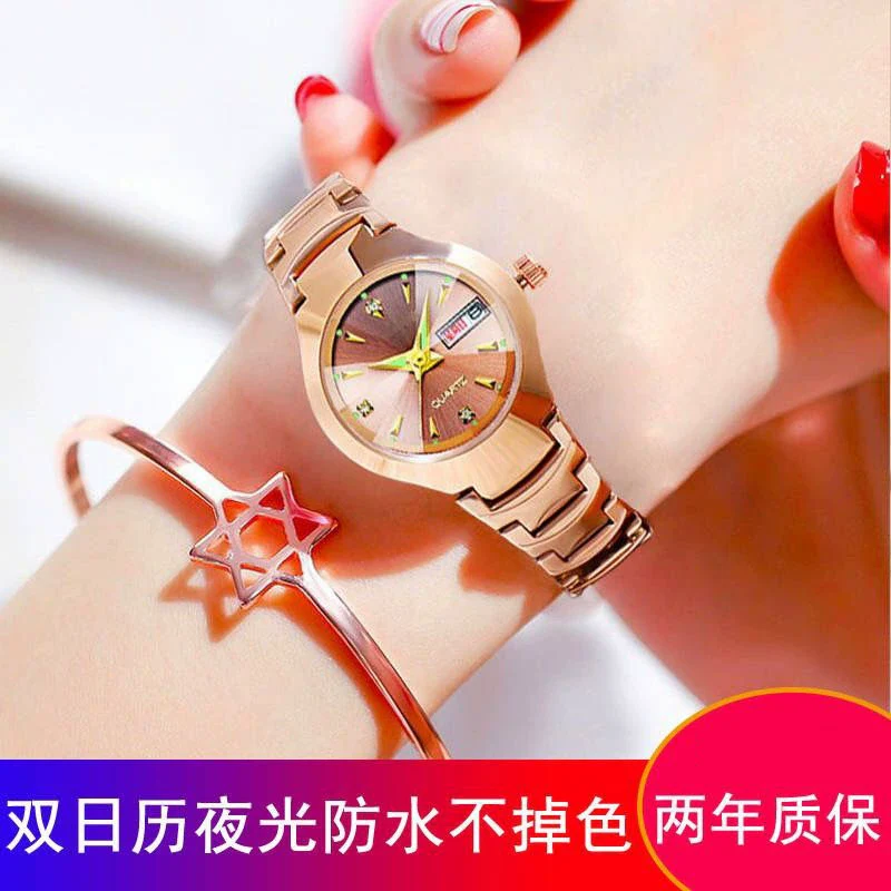 Ladies Alloy Round Dial Luminous Waterproof Leisure Watch - Image 2