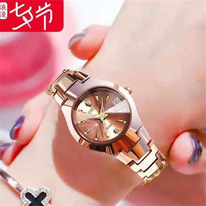 Ladies Alloy Round Dial Luminous Waterproof Leisure Watch - Image 4