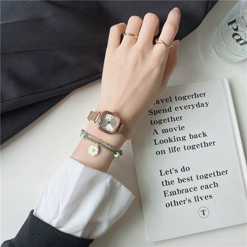 Ladies Alloy Watch Square Dial Retro Fashion Style - Image 6