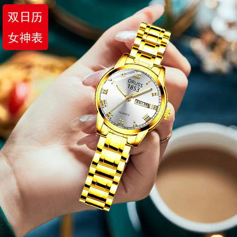 Ladies Automatic Non Mechanical Waterproof Quartz Watch Steel Case And Strap Round Dial - Image 12