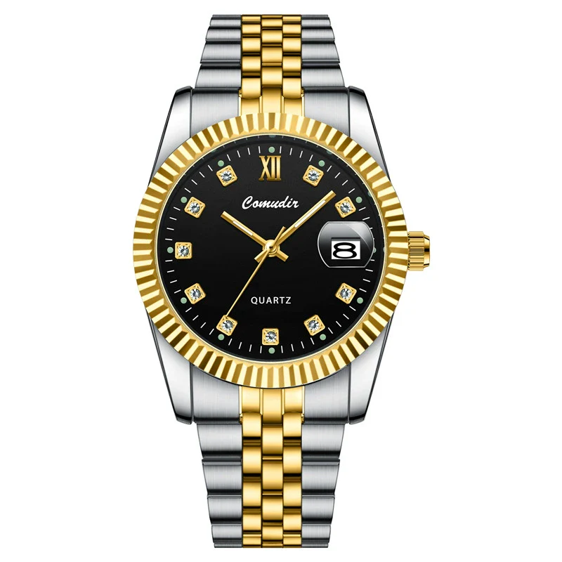 Ladies Business Style Alloy And Stainless Steel Waterproof Quartz Watch With Round Dial - Image 8