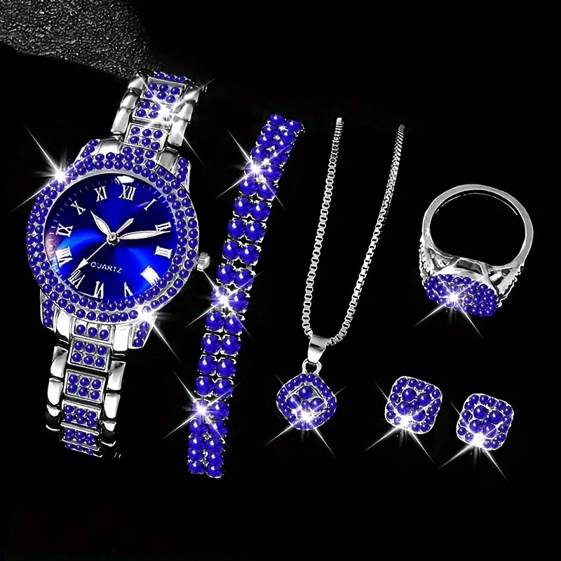 Ladies Casual Alloy Bracelet Watch Set With Round Dial - Image 7