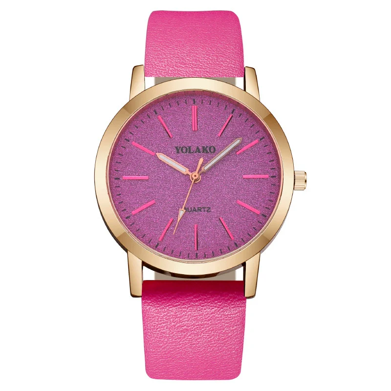 Ladies Fashion Quartz Watch Alloy Case Leather Strap Round Dial - Image 12