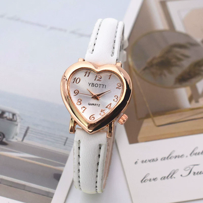 Ladies Leisure Quartz Watch With Alloy Case Imitation Leather Strap And Heart Shaped Dial - Image 7