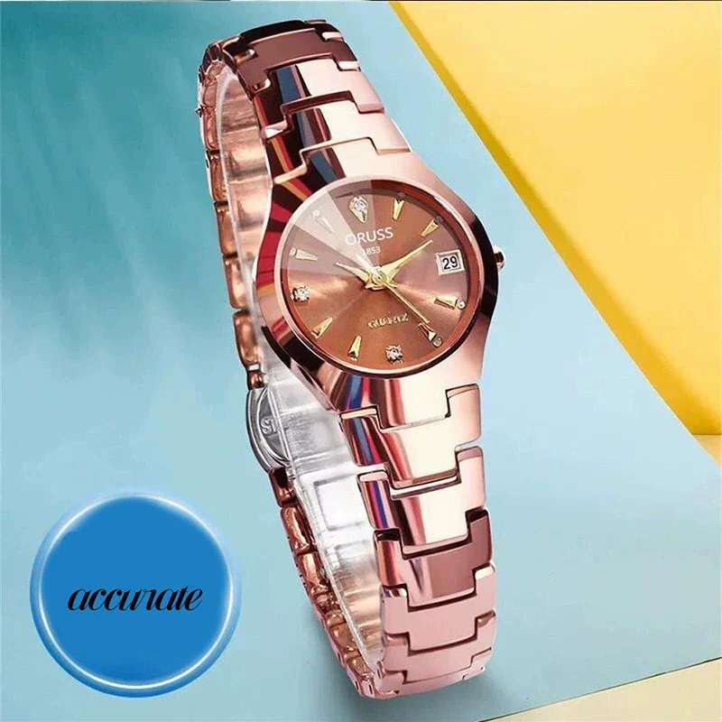 Ladies Leisure Waterproof Luminous Steel Watch With Round Dial - Image 6