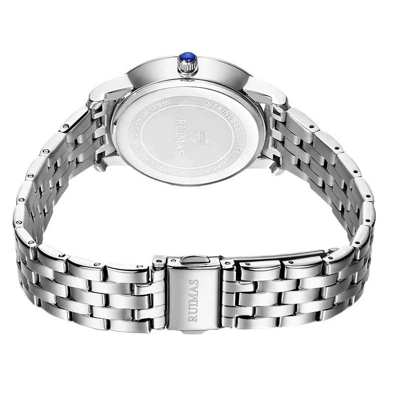 Ladies Leisure Waterproof Quartz Watch With Alloy Case And Stainless Steel Strap And Buckle Round Dial Mineral Reinforced Glass Mirror - Image 4