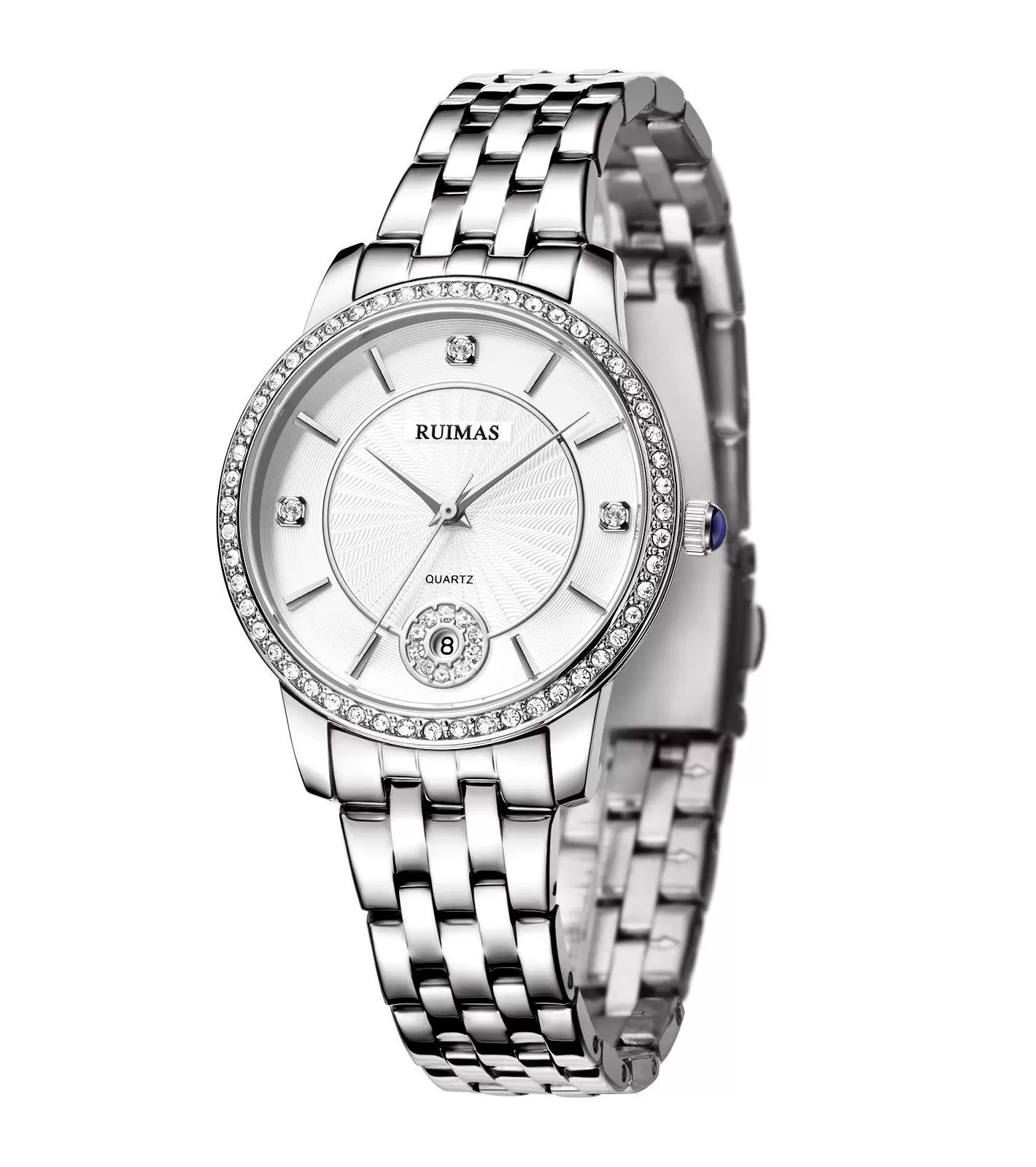 Ladies Leisure Waterproof Quartz Watch With Alloy Case And Stainless Steel Strap And Buckle Round Dial Mineral Reinforced Glass Mirror - Image 6