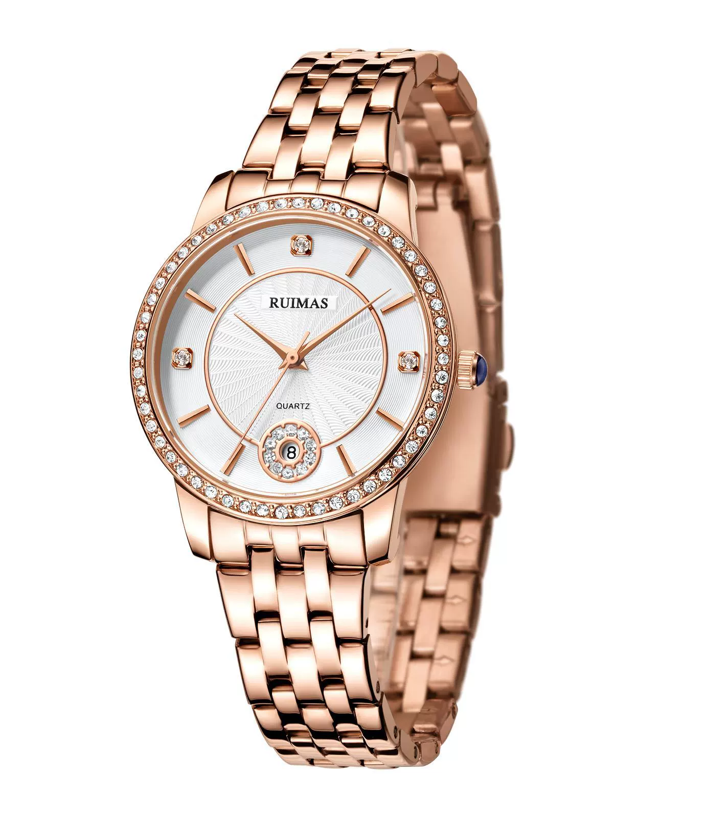Ladies Leisure Waterproof Quartz Watch With Alloy Case And Stainless Steel Strap And Buckle Round Dial Mineral Reinforced Glass Mirror - Image 7