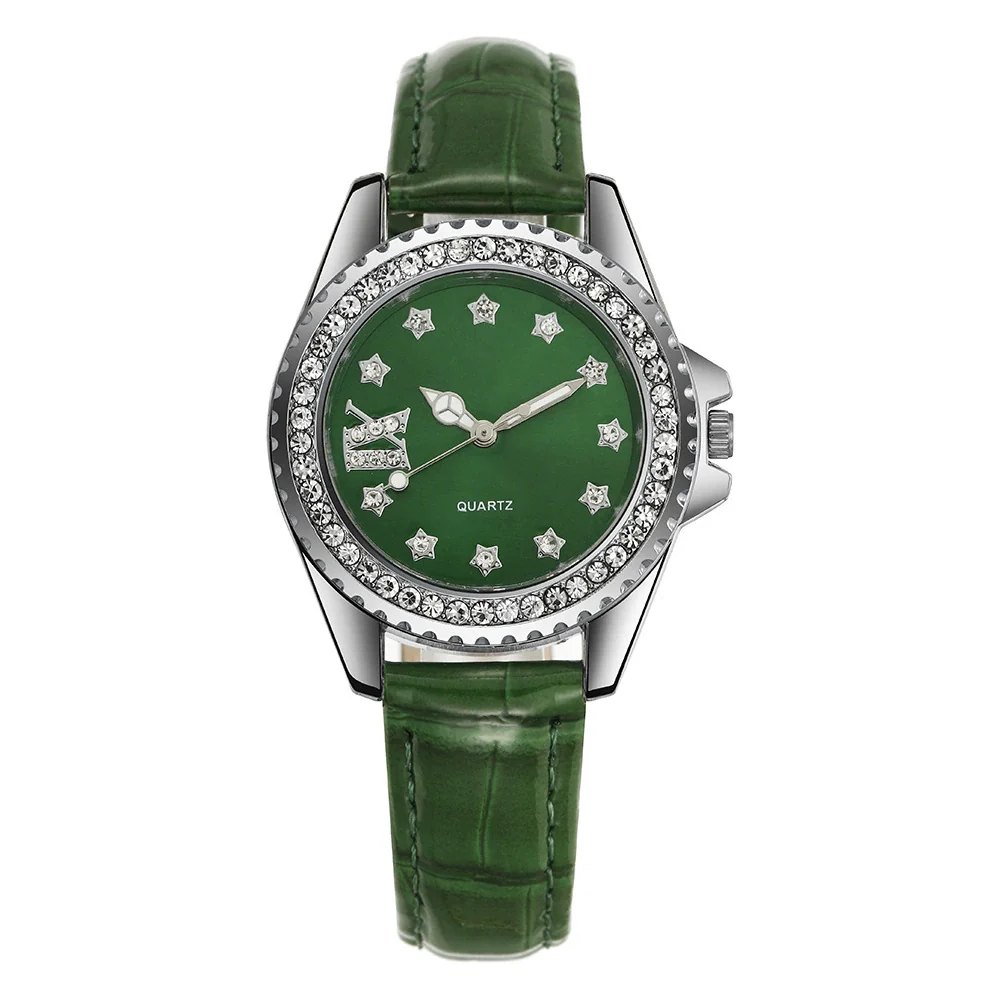 Ladies Quartz Watch Alloy Case Imitation Leather Strap Stainless Steel Clasp Round Dial - Image 9