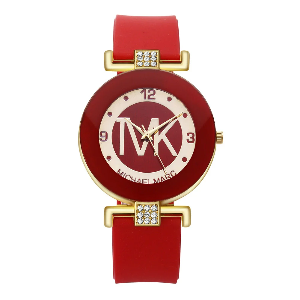 Ladies Quartz Watch Alloy Case Silicone Strap Stainless Steel Clasp Round Dial Leisure Style - Image 8