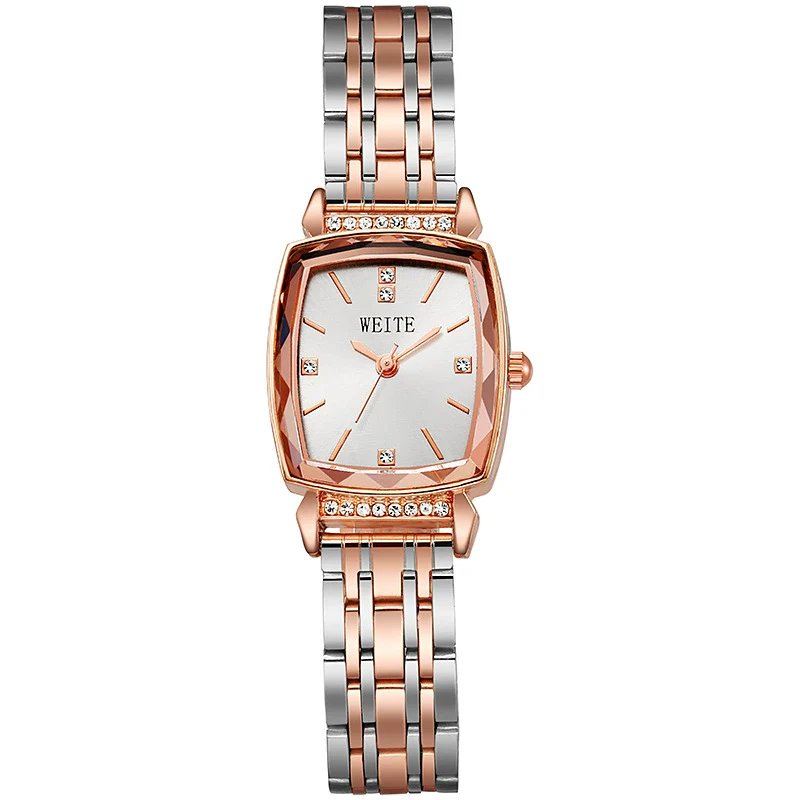 Ladies Quartz Watch Alloy Stainless Steel Square Design Fashion