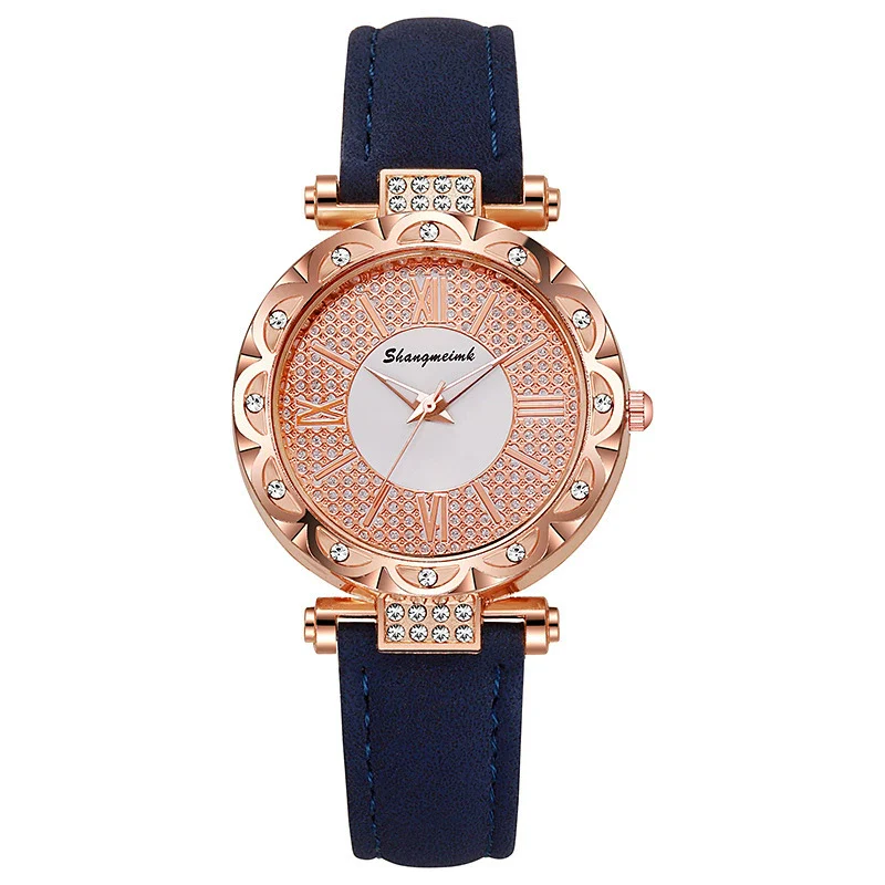 Ladies Quartz Watch Plastic Case Imitation Leather Strap Rose Gold Buckle Round Dial Leisure Style - Image 12