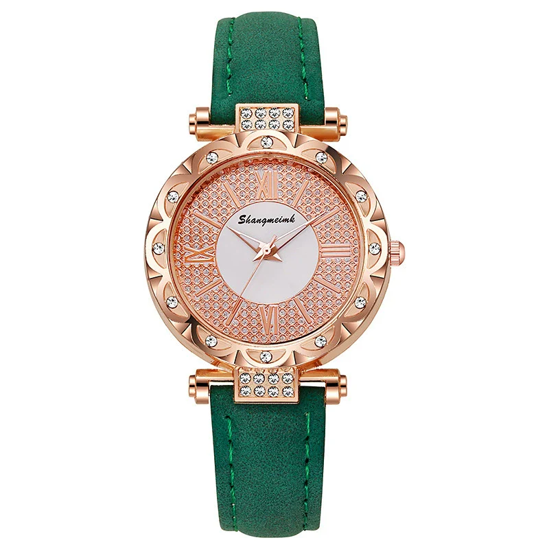 Ladies Quartz Watch Plastic Case Imitation Leather Strap Rose Gold Buckle Round Dial Leisure Style - Image 13