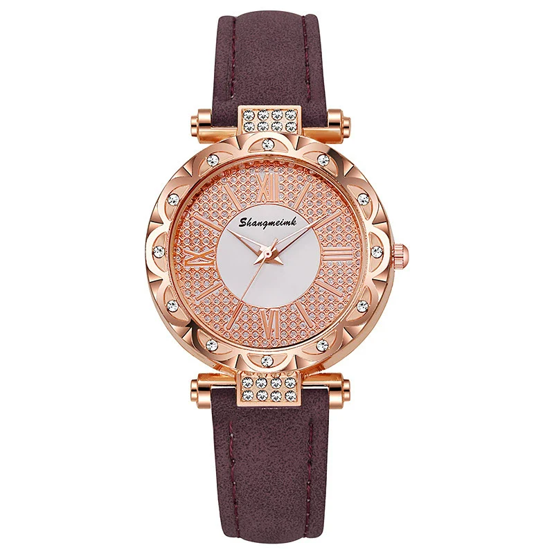 Ladies Quartz Watch Plastic Case Imitation Leather Strap Rose Gold Buckle Round Dial Leisure Style - Image 14