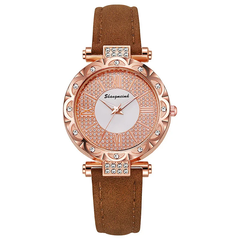 Ladies Quartz Watch Plastic Case Imitation Leather Strap Rose Gold Buckle Round Dial Leisure Style - Image 15