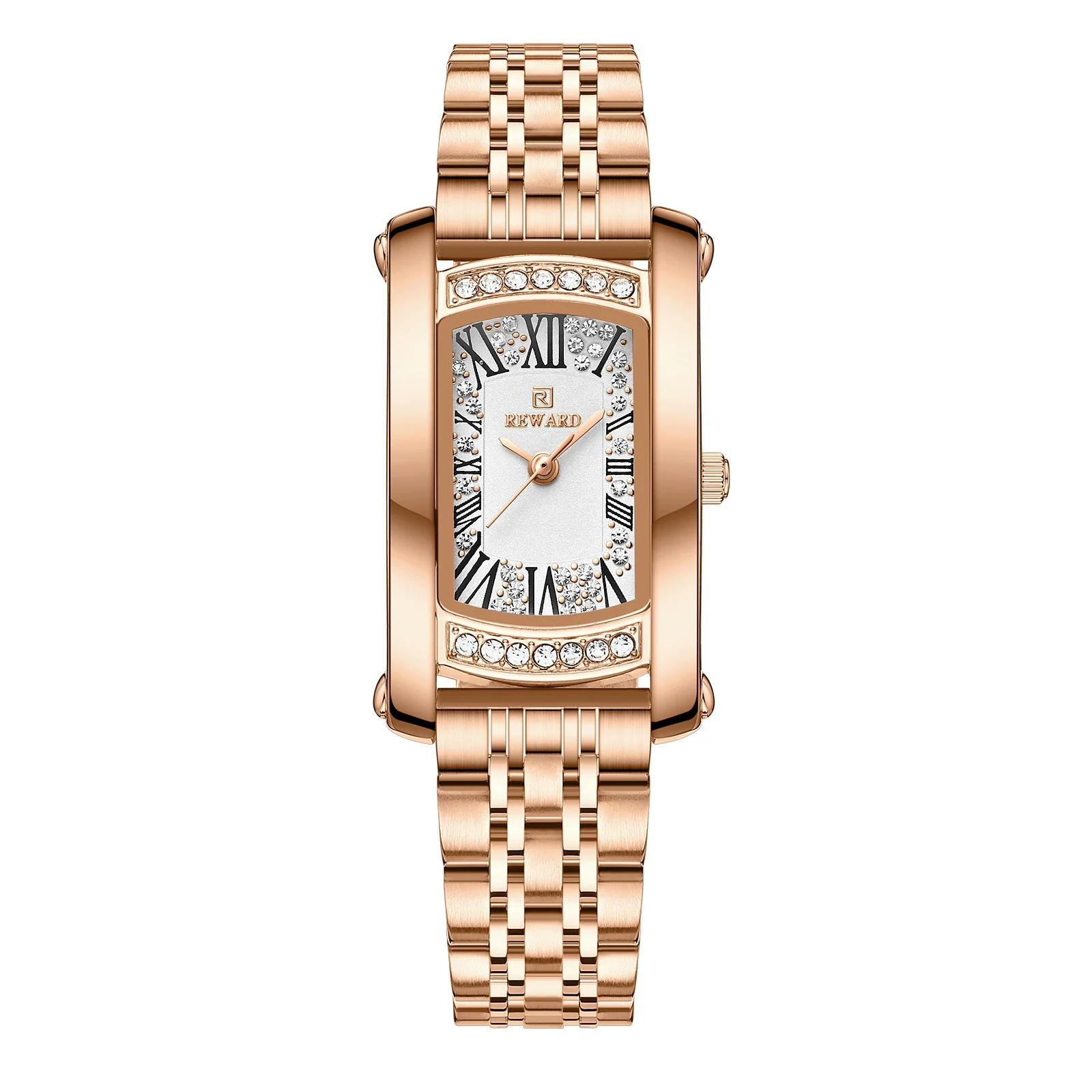 Ladies Square Quartz Watch Alloy Case Mineral Strengthened Glass Mirror Stainless Steel Strap Light Luxury Fashion Exquisite Waterproof - Image 5