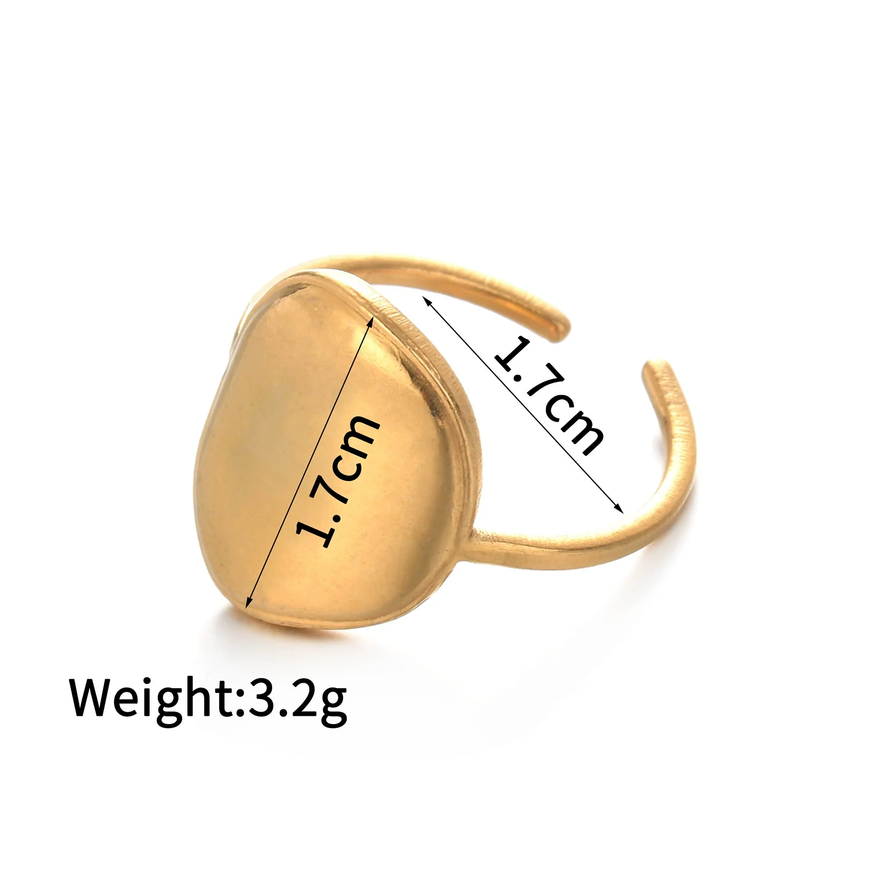 Ladies Titanium Steel And Stainless Steel Irregular Geometric Ring With 18K Gold Plated Electroplating Style - Image 14