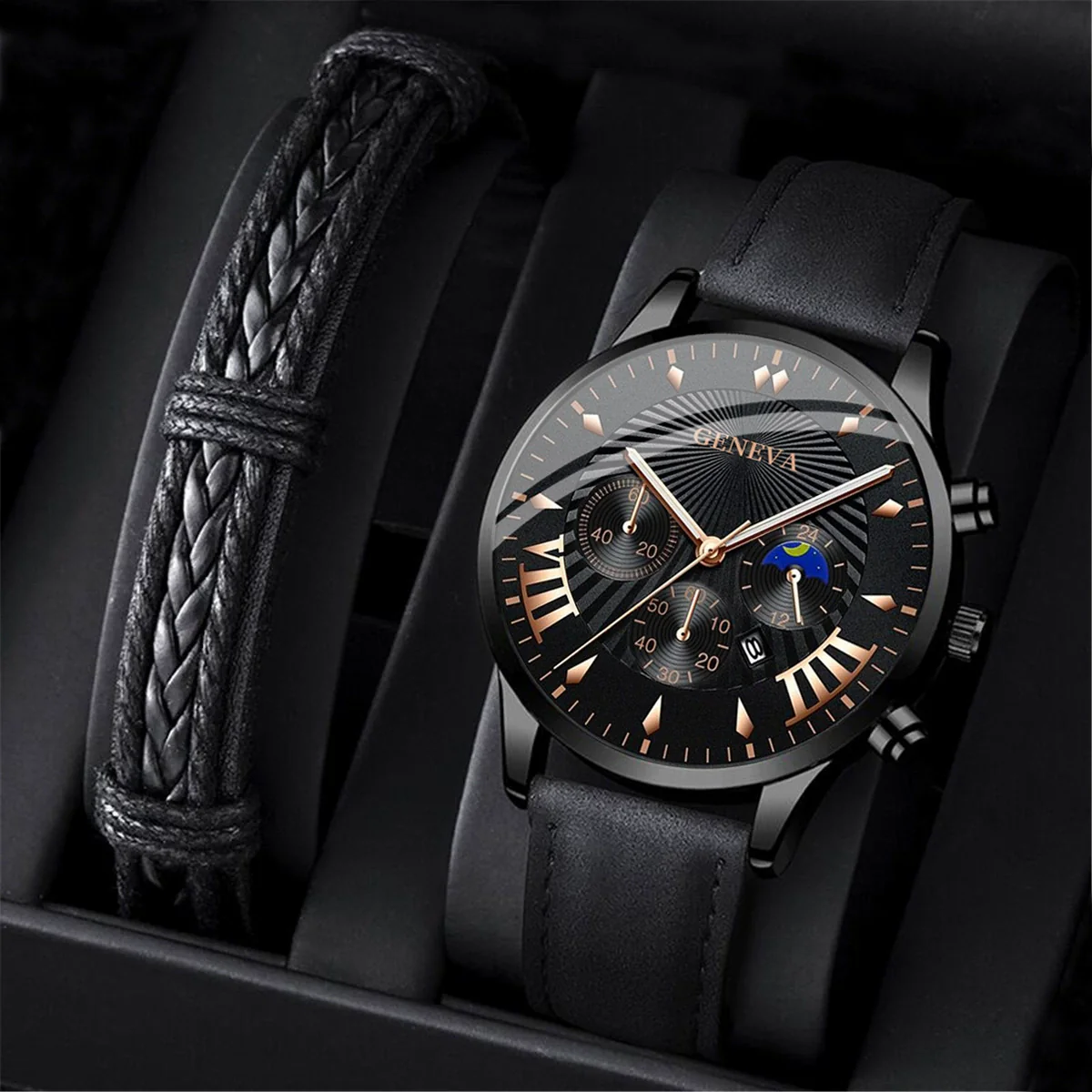 Leather And Alloy Men's Casual Quartz Belt Watch With Round Dial And Stainless Steel Pin Buckle - Image 7