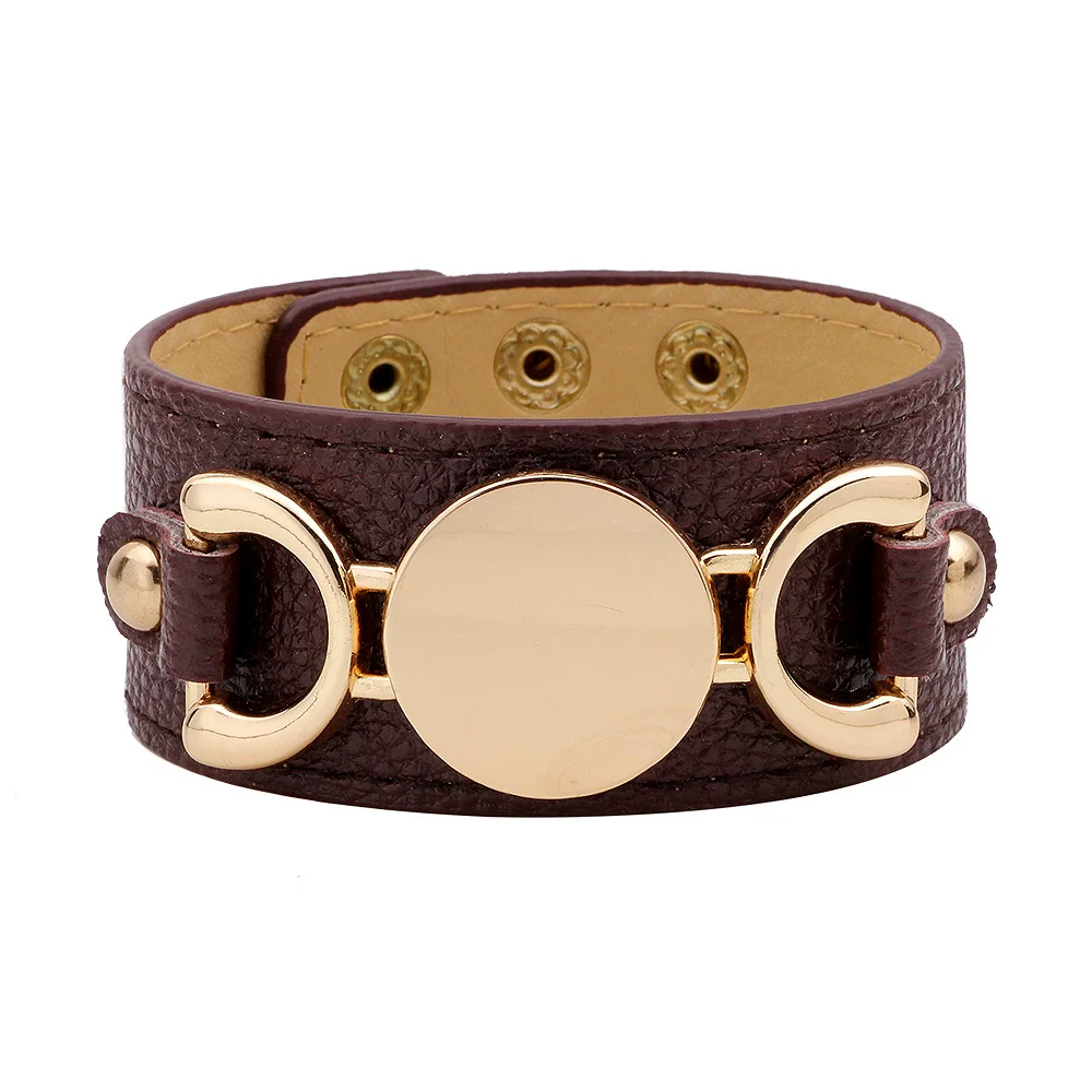 Leather Bracelet Metal Electroplated Fashion Geometric Ladies - Image 10