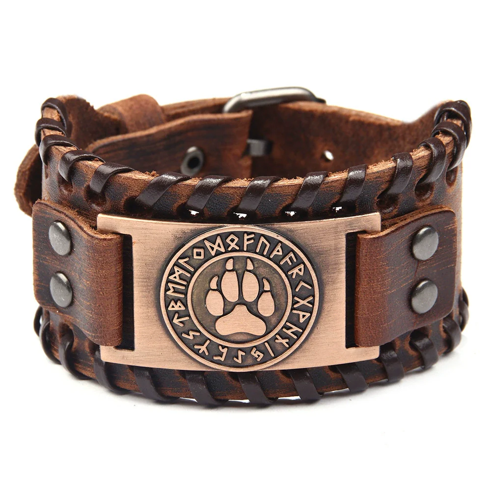 Leather Woven Animal Shape Bracelet For Men - Image 8