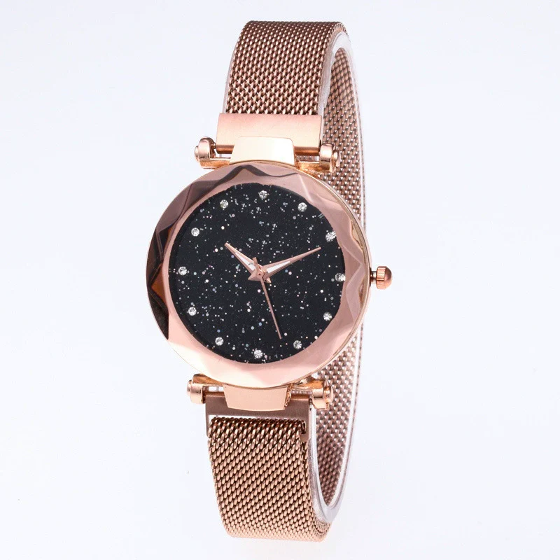 Leisure Alloy Women's Quartz Watch And Bracelet Twopiece Set With Magnet Buckle And Round Dial - Image 5