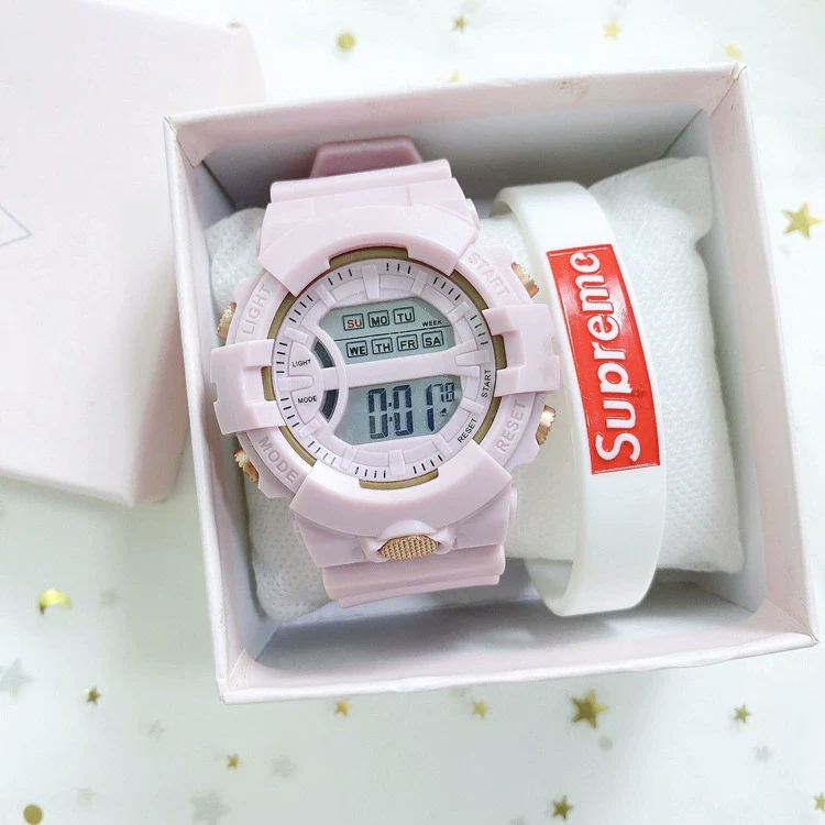 Leisure Electronic Watch For Female With Silicone Strap And Plastic Case In Cute Maiden Style With Heart Shape - Image 9