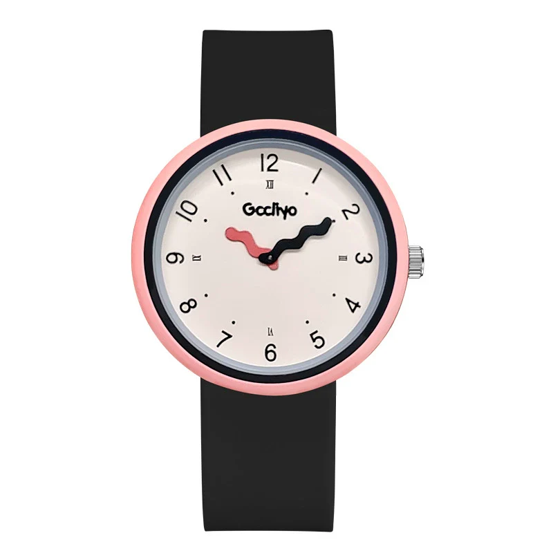 Leisure Female Silicone Band Alloy Case Round Dial Pointer Quartz Watch - Image 5