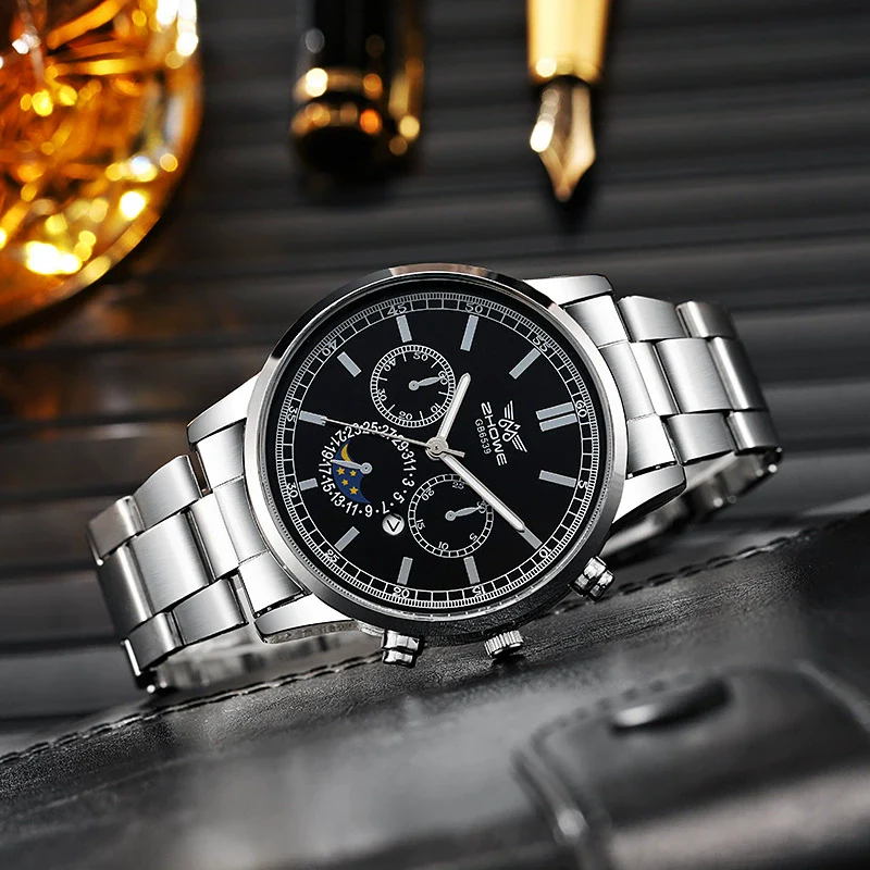 Leisure Hightech Alloy Band Quartz Watch With Round Dial For Men - Image 6