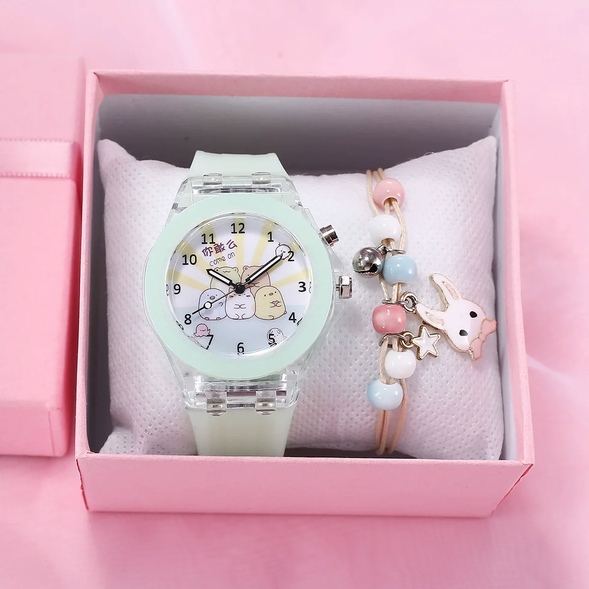 Leisure Luminous Unicorn Alloy And Silicone Electronic Watch With Stainless Steel Clasp And Round Dial - Image 10