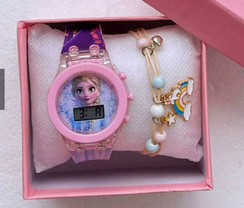 Leisure Luminous Unicorn Alloy And Silicone Electronic Watch With Stainless Steel Clasp And Round Dial - Image 7