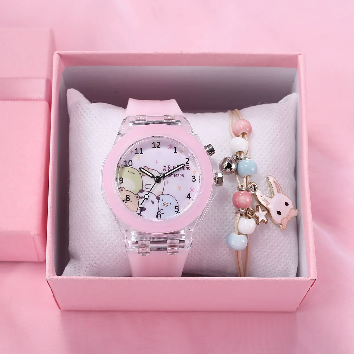 Leisure Luminous Unicorn Alloy And Silicone Electronic Watch With Stainless Steel Clasp And Round Dial - Image 9