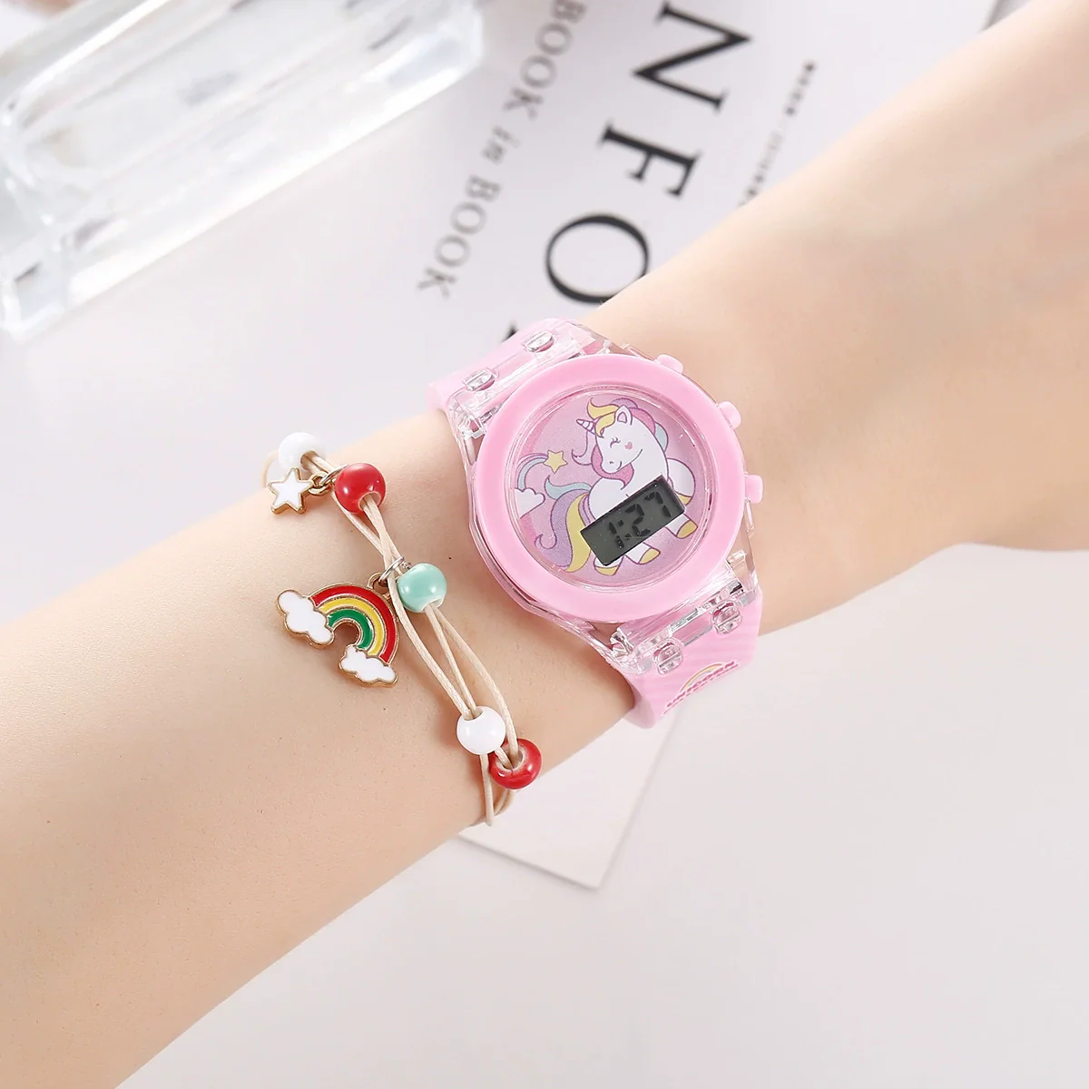 Leisure Luminous Unicorn Electronic Watch With Silicone Strap And Alloy Case - Image 3