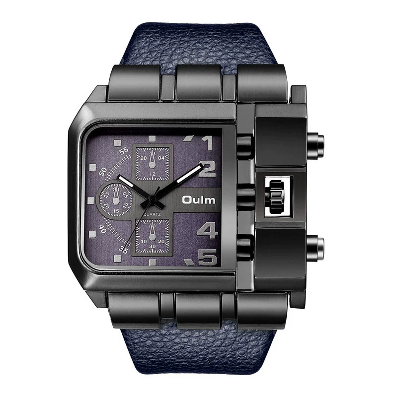 Leisure Quartz Men's Watch Stainless Steel Rectangle Dial Pin Buckle - Image 2