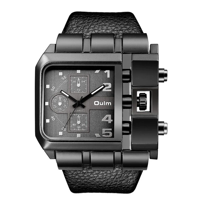 Leisure Quartz Men's Watch Stainless Steel Rectangle Dial Pin Buckle - Image 3