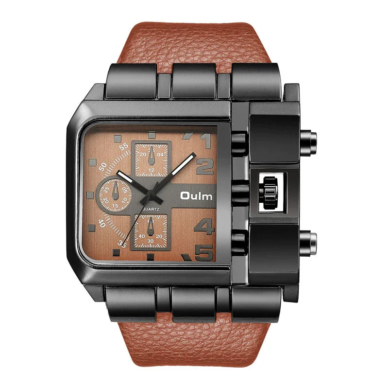 Leisure Quartz Men's Watch Stainless Steel Rectangle Dial Pin Buckle - Image 5