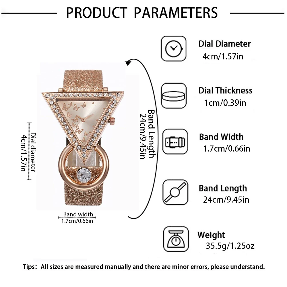 Leisure Quartz Watch And Pearl Butterfly Bracelet Suit Alloy Material Round Dial For Female - Image 4
