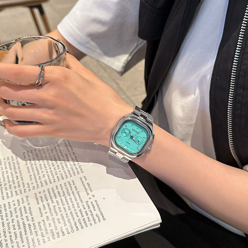 Leisure Square Alloy Strap Quartz Watch For Female With Mineral Strengthened Glass Mirror And Stainless Steel Clasp - Image 4