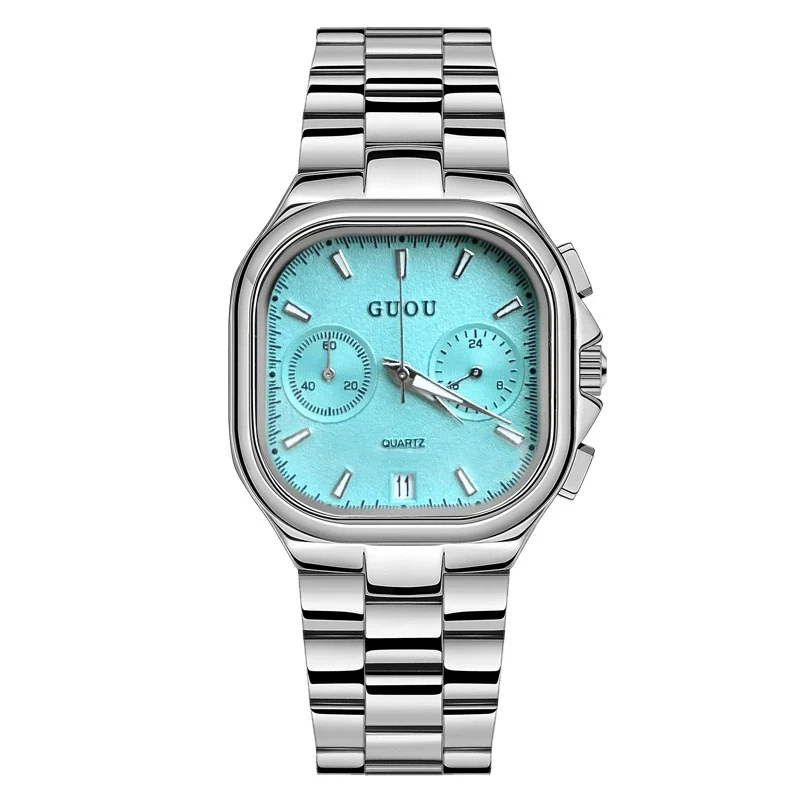 Leisure Square Alloy Strap Quartz Watch For Female With Mineral Strengthened Glass Mirror And Stainless Steel Clasp - Image 6
