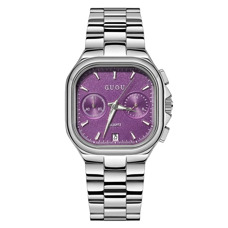 Leisure Square Alloy Strap Quartz Watch For Female With Mineral Strengthened Glass Mirror And Stainless Steel Clasp - Image 9