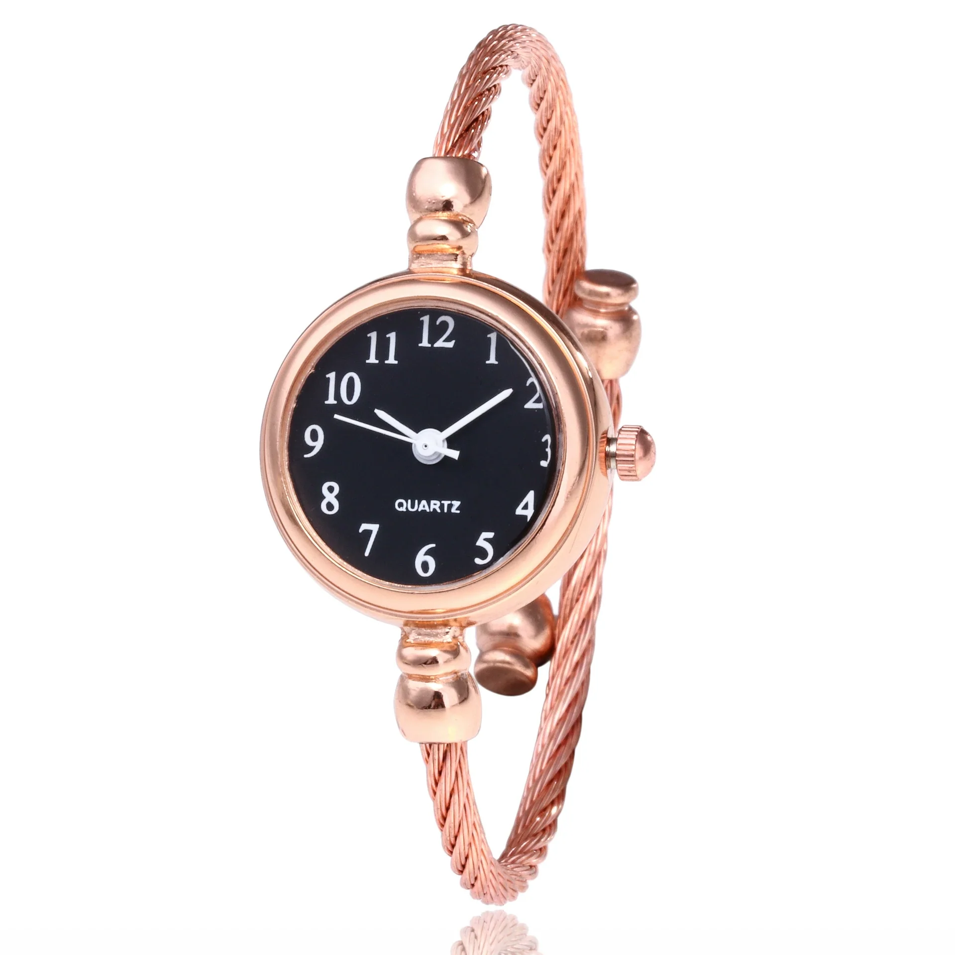Leisure Style Alloy Bracelet Pointer Female Student Round Dial Decorative Watch - Image 14