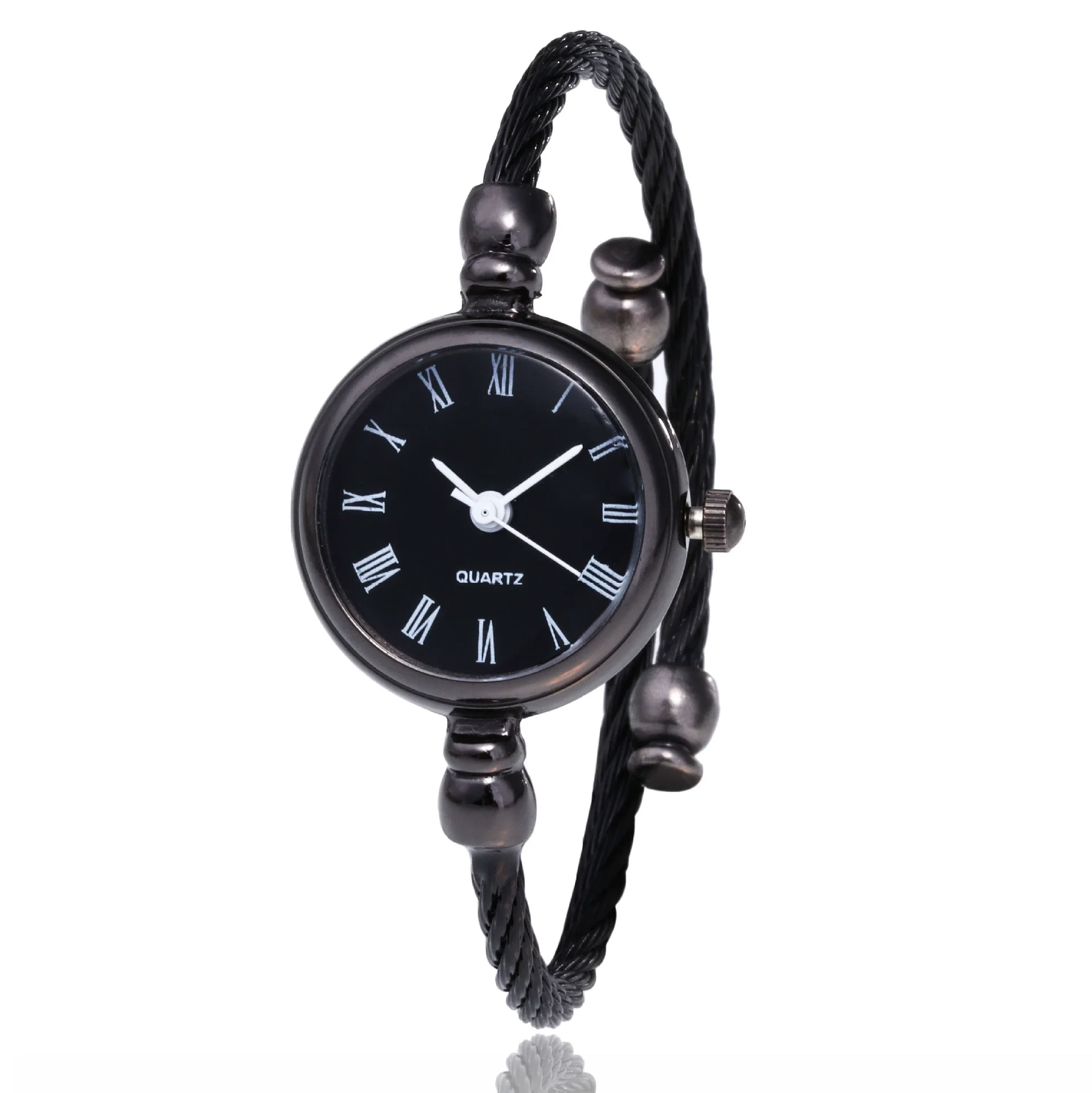 Leisure Style Alloy Bracelet Pointer Female Student Round Dial Decorative Watch - Image 4