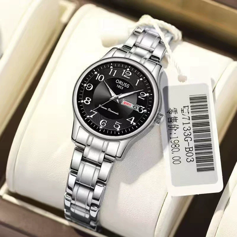 Leisure Ultrathin Waterproof Quartz Watch For Couples Tungsten Steel Alloy Mineral Strengthened Glass Mirror Round Dial - Image 10