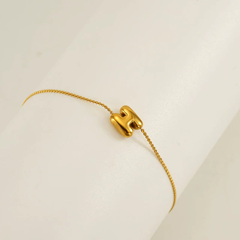Light Luxury 316L Stainless Steel Letter Bracelet With Diamond Design For Women - Image 12