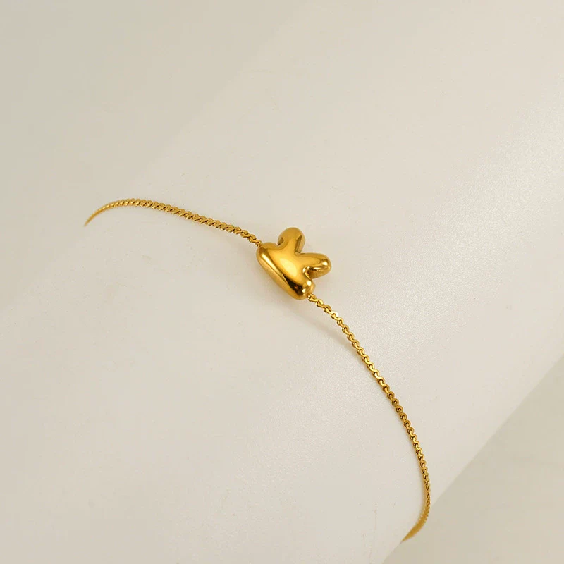 Light Luxury 316L Stainless Steel Letter Bracelet With Diamond Design For Women - Image 15
