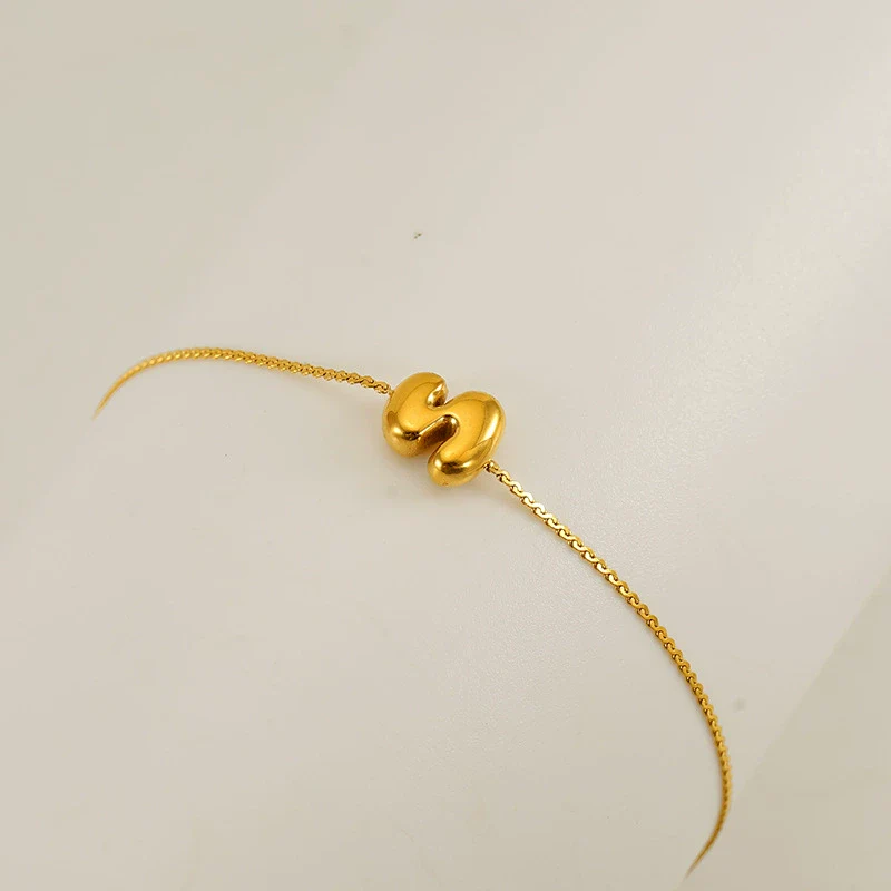 Light Luxury 316L Stainless Steel Letter Bracelet With Diamond Design For Women - Image 23