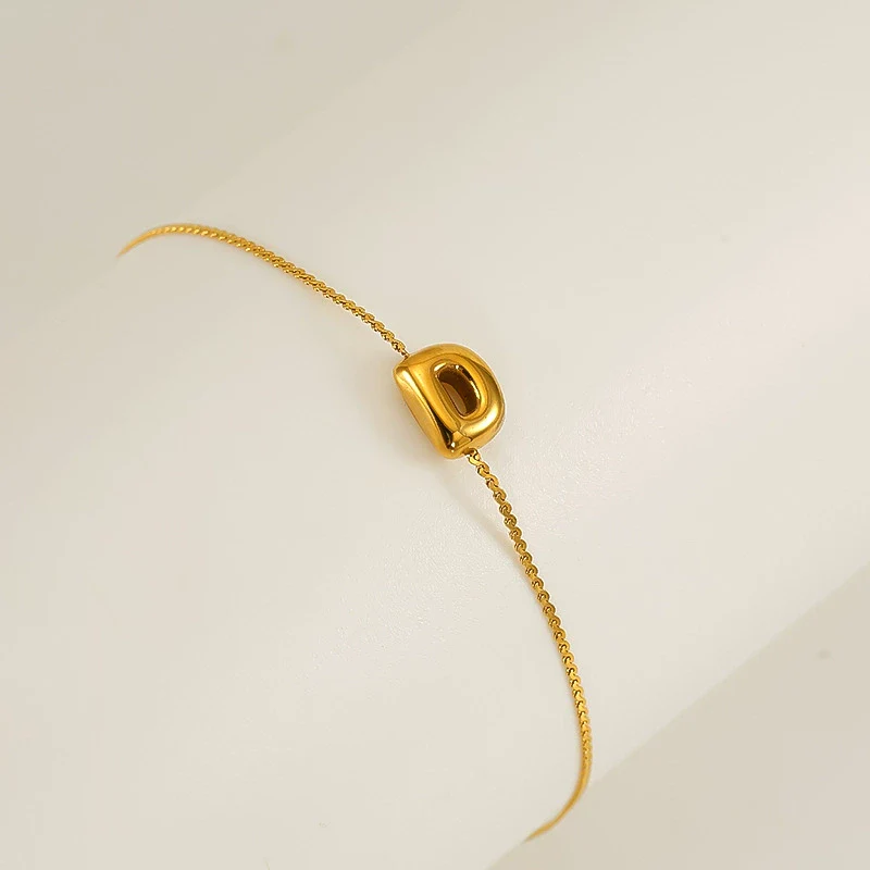 Light Luxury 316L Stainless Steel Letter Bracelet With Diamond Design For Women - Image 9