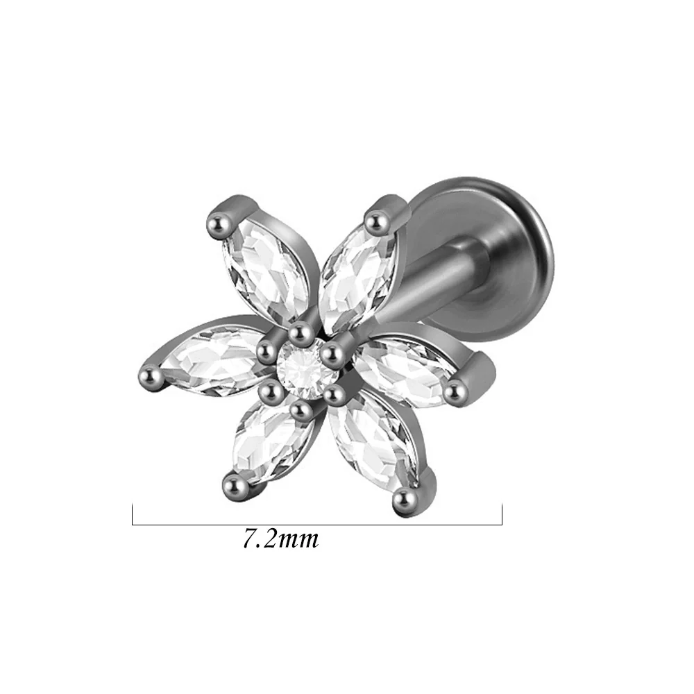Lip Nail Piercing Earrings Stainless Steel Heart Shape Gold Electroplated - Image 10