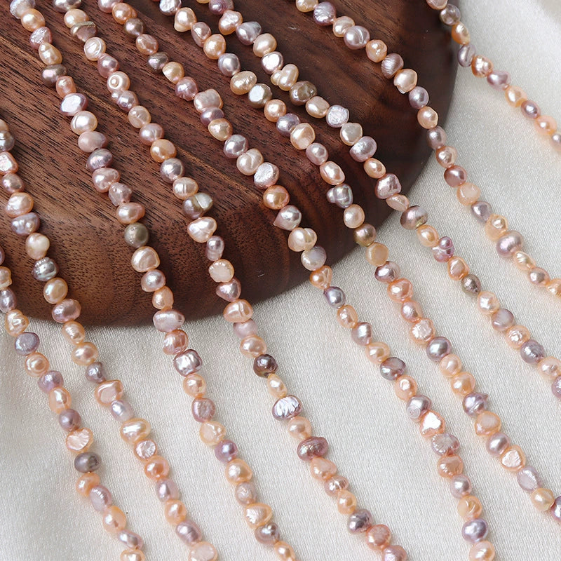 Loose Freshwater Baroque Pearls Candy Color Mixed Two Sided Special Shaped Beads - Image 2
