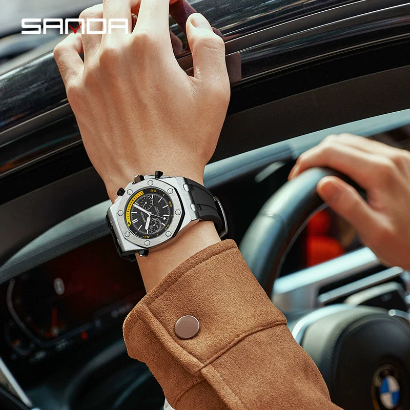 Luminous Quartz Watch Zinc Alloy Case Mineral Reinforced Glass Mirror Stainless Steel Buckle Leisure Style Waterproof Round Dial - Image 2